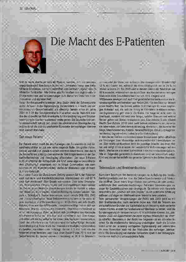 Vorschauseite 1: Die Macht des E-Patienten