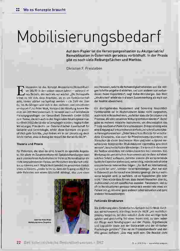 Vorschauseite 1: Mobilisierungsbedarf