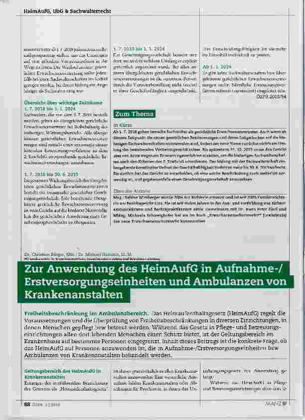 Vorschauseite 3: Was bedeutet das 2. ErwSchG für bestehende Sachwalterschaften?