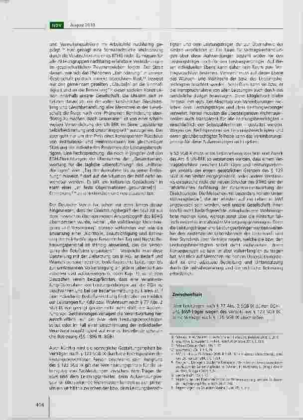Vorschauseite 6: Die Finanzierung der Unterkunftskosten in „besonderen Wohnformen nach dem BTHG: Existenzsicherungsoder Teilhabeleistung? Teil 2