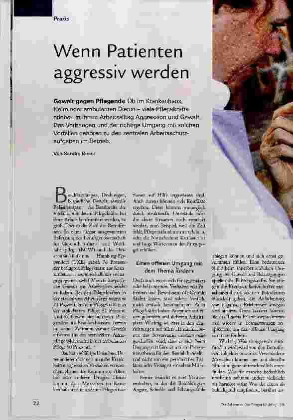 Vorschauseite 1: Wenn Patienten aggressiv werden