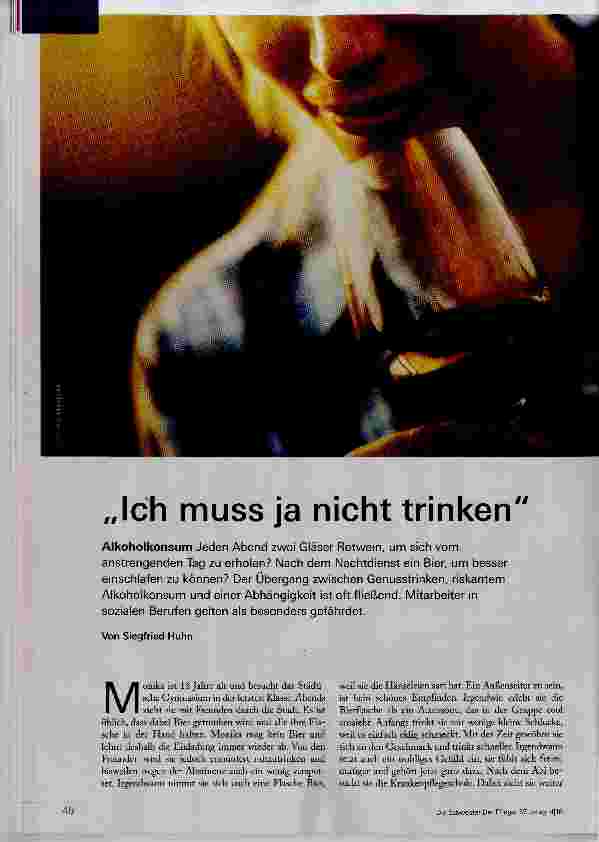 Vorschauseite 1: Ich muss ja nicht trinken