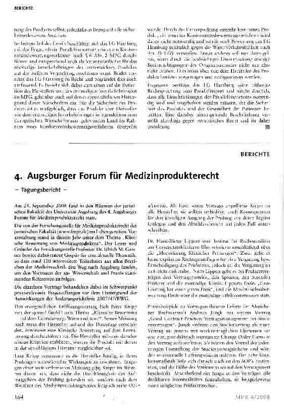 Vorschauseite 5: Reimport von Medizinprodukten