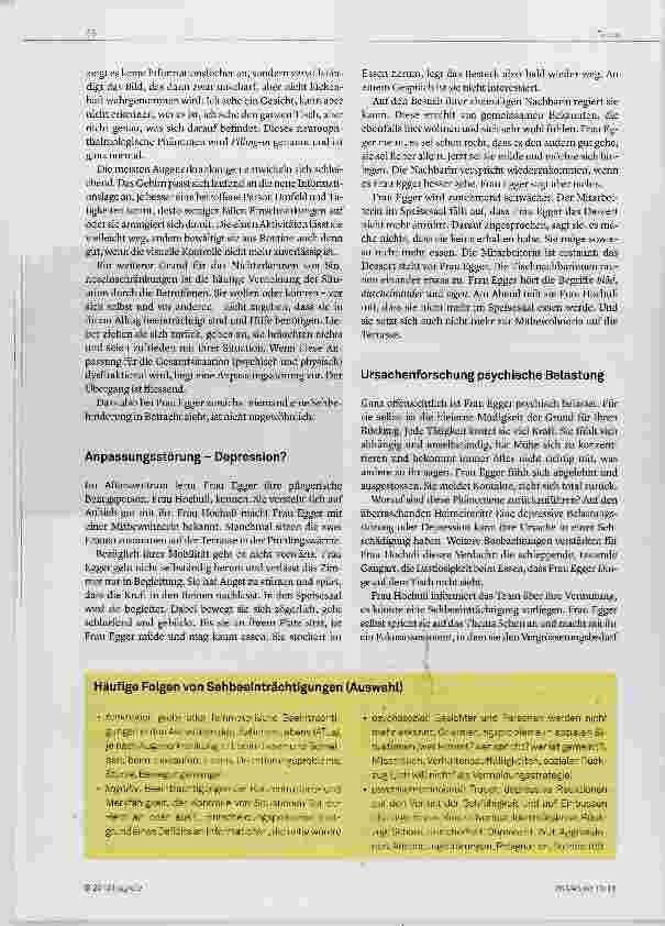 Vorschauseite 2: Reversibilität von Anpassungsstörungen bei Sinnesbehinderung