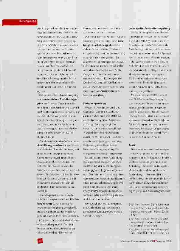 Vorschauseite 3: Ausbildungsreform der Pflegeberufe: Ausbildungsund Prüfungsverordnung verabschiedet