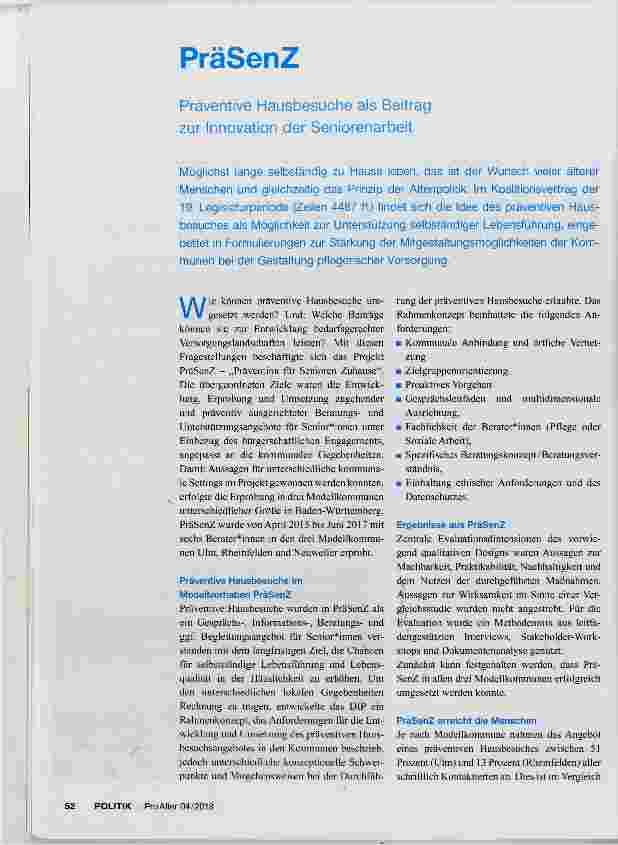 Vorschauseite 1: PräSenZ