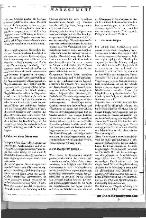 Vorschauseite 2: Die Pflege schmort in ihrem eigenen Saft Krankenpflege 2010 oder: Das Licht am Ende des Tunnels als Stirn des entgegenkommenden Zuges?