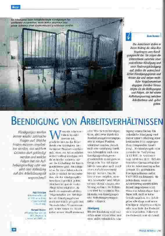 Vorschauseite 1: Beendigung von Arbeitsverhältnissen