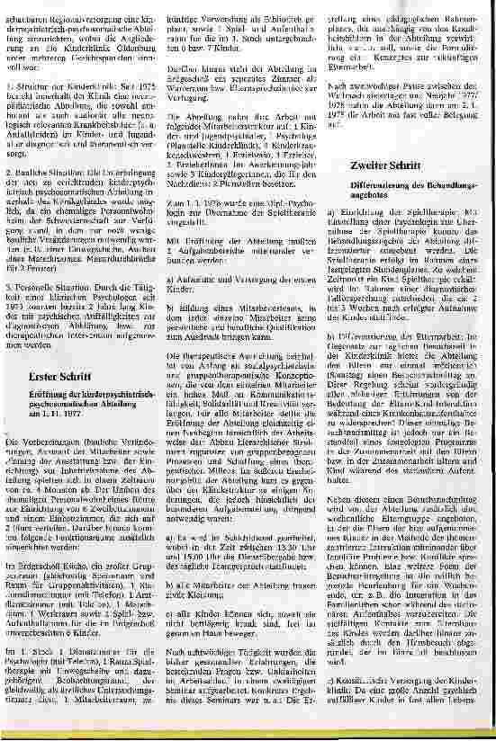 Vorschauseite 2: Die psychosomatische Abteilung im Elisabeth-Kinderkrankenhaus Oldenburg