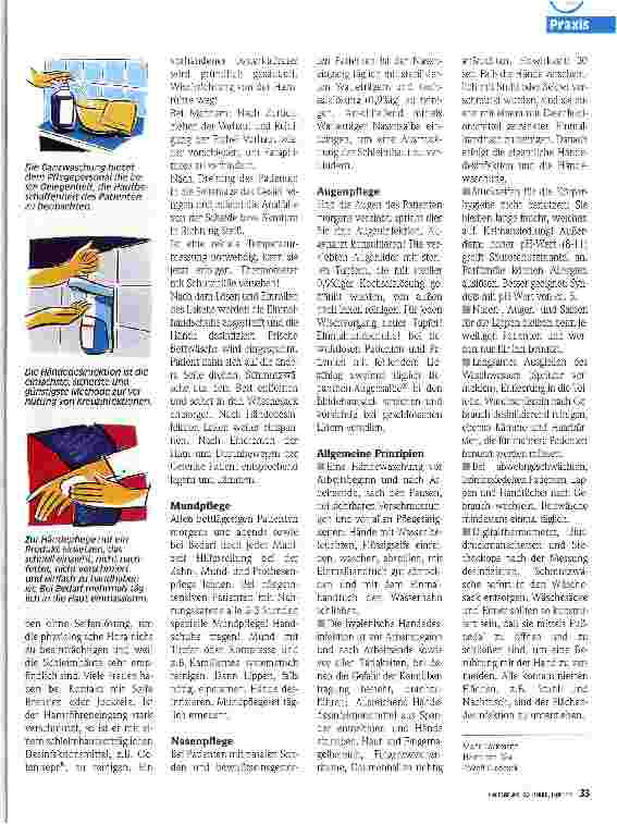 Vorschauseite 2: Hygiene bei der Ganzwaschung