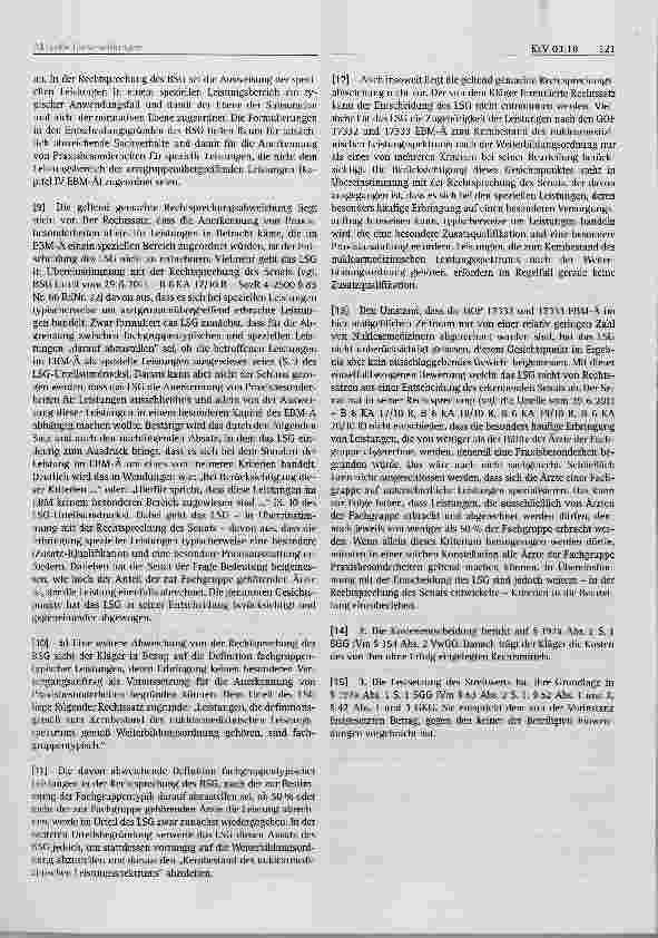 Vorschauseite 2: Vertragsärztliche Versorgung Regelleistungsvolumen - Praxisbesonderheit§ 85 Abs. 4 S. 7 SGB V vom 14.11.2003, § 85 Abs. 4 S. 8 SGB V vom 14.11.2003, §§ 87 Abs. 1, Abs. 2 SGB V, Nr…