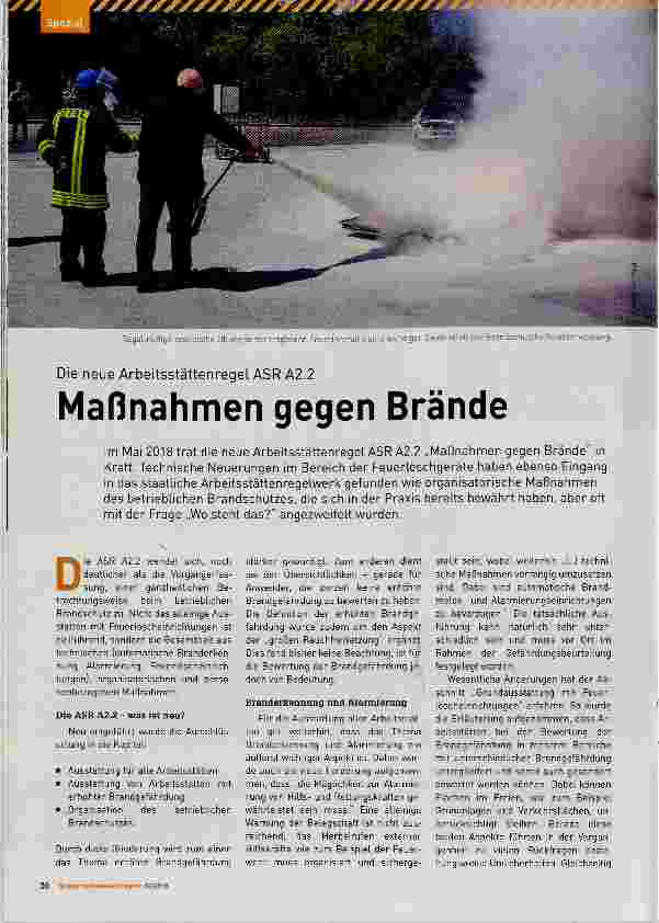 Vorschauseite 1: Maßnahmen gegen Brände