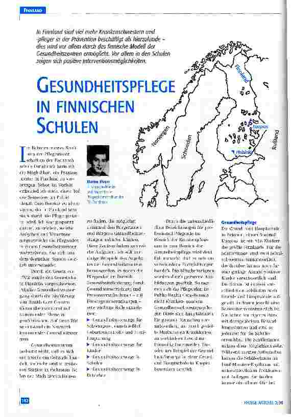 Vorschauseite 1: Gesundheitspflege in finnischen Schulen