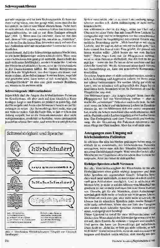 Vorschauseite 2: Der schwerhörige Patient Eine Herausforderung an das Pflegepersonal