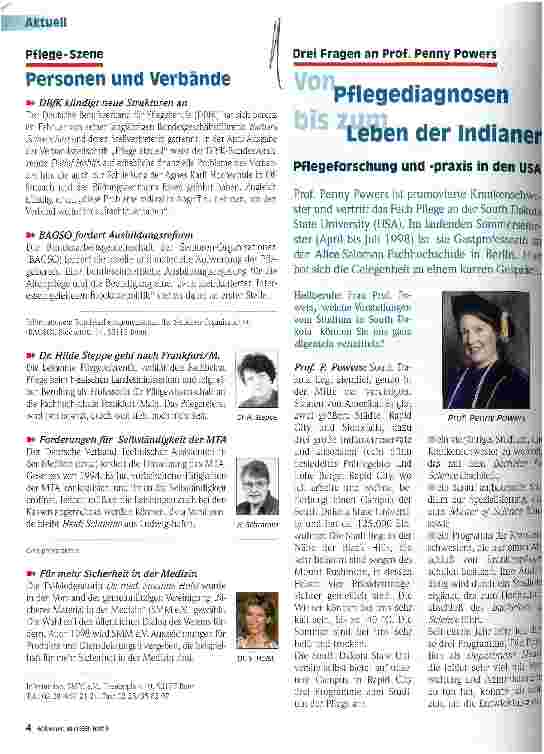 Vorschauseite 1: Von Pflegediagnosen bis zum Leben der Indianer Pflegeforschung und -praxis in den USA