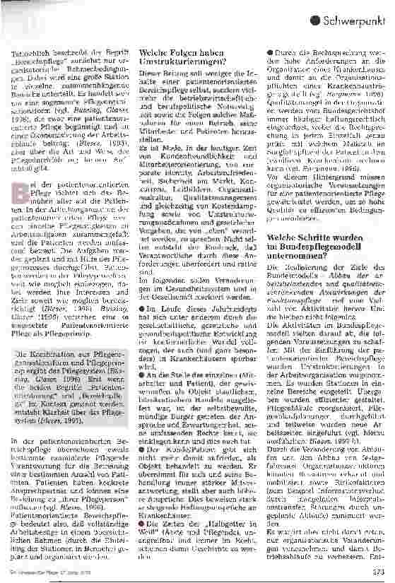 Vorschauseite 2: Patientenorientierte Bereichspflege weder erfolglos noch folgenlos!