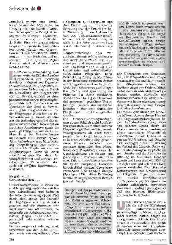 Vorschauseite 3: Patientenorientierte Bereichspflege weder erfolglos noch folgenlos!