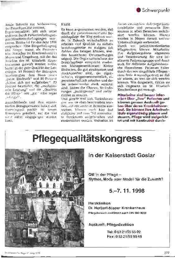 Vorschauseite 5: Patientenorientierte Bereichspflege weder erfolglos noch folgenlos!