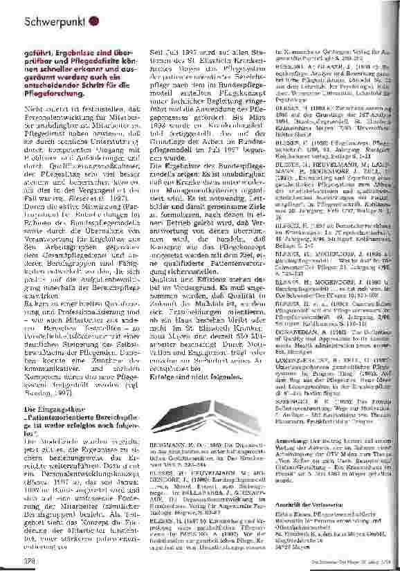 Vorschauseite 6: Patientenorientierte Bereichspflege weder erfolglos noch folgenlos!