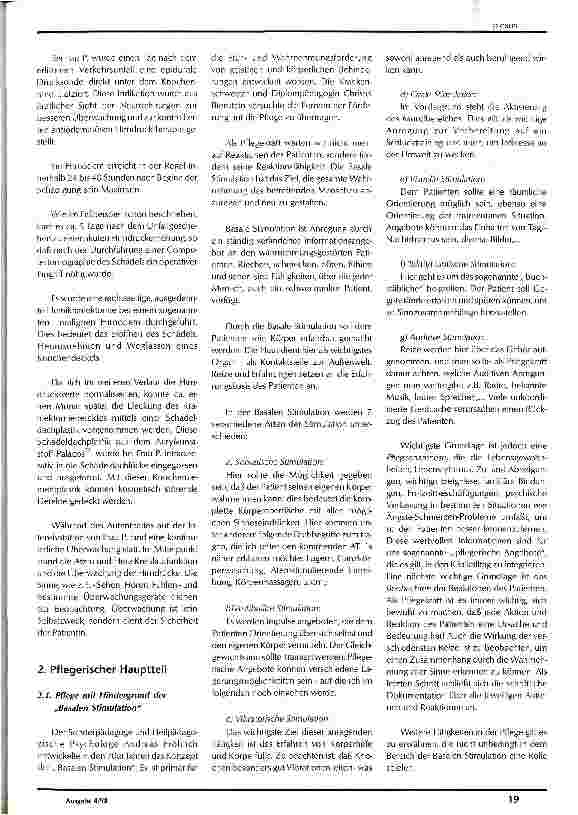 Vorschauseite 4: Pflege einer wahrnehmungsbzw. bewußtseinsgestörten Patientin