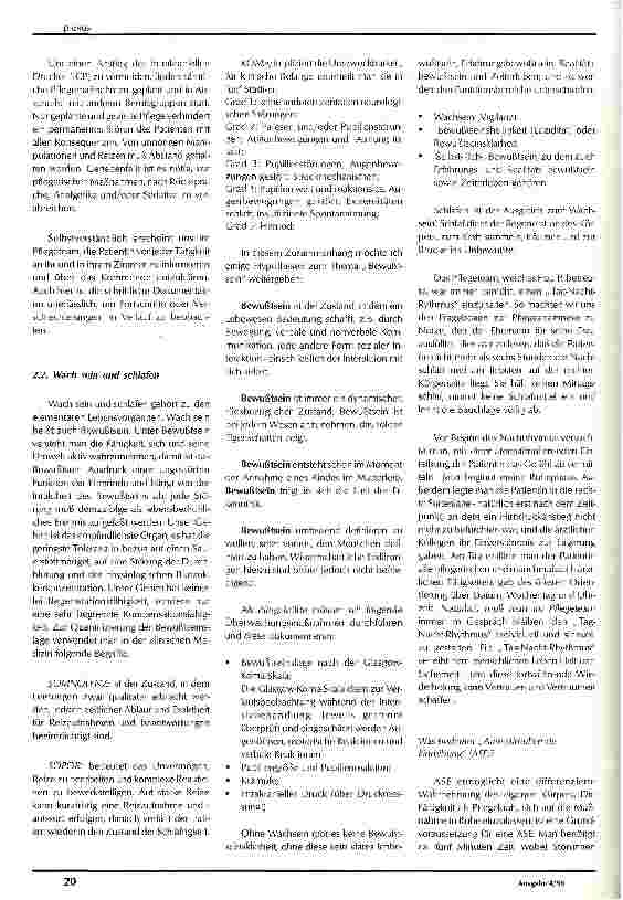 Vorschauseite 5: Pflege einer wahrnehmungsbzw. bewußtseinsgestörten Patientin