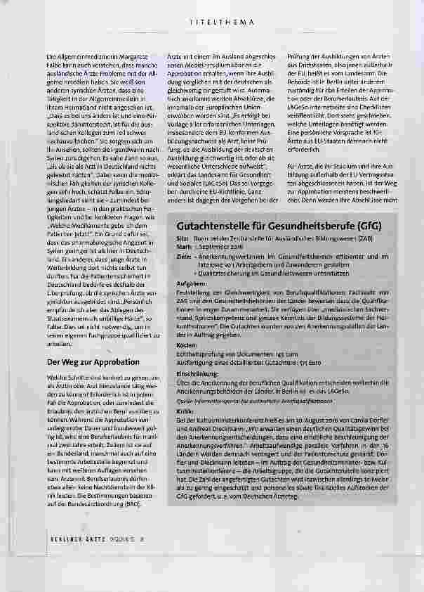 Vorschauseite 3: DER LANGE WEG ZUM PATIENTEN