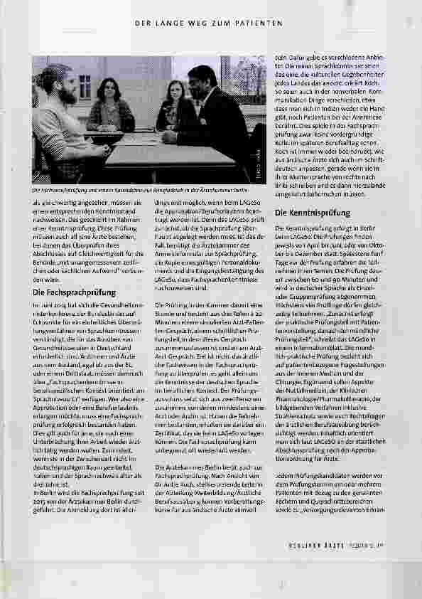 Vorschauseite 4: DER LANGE WEG ZUM PATIENTEN