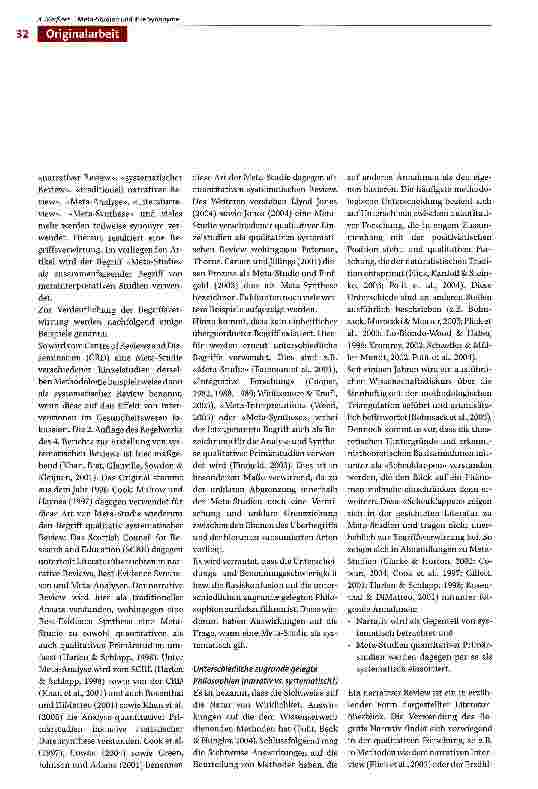 Vorschauseite 2: Meta-Studien und ihre Synonyme