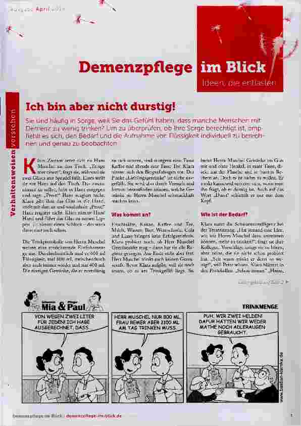 Vorschauseite 1: Ich bin aber nicht durstig!