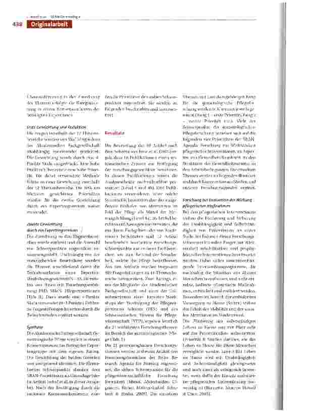 Vorschauseite 4: Forschungsprioritäten der gerontologischen Pflege