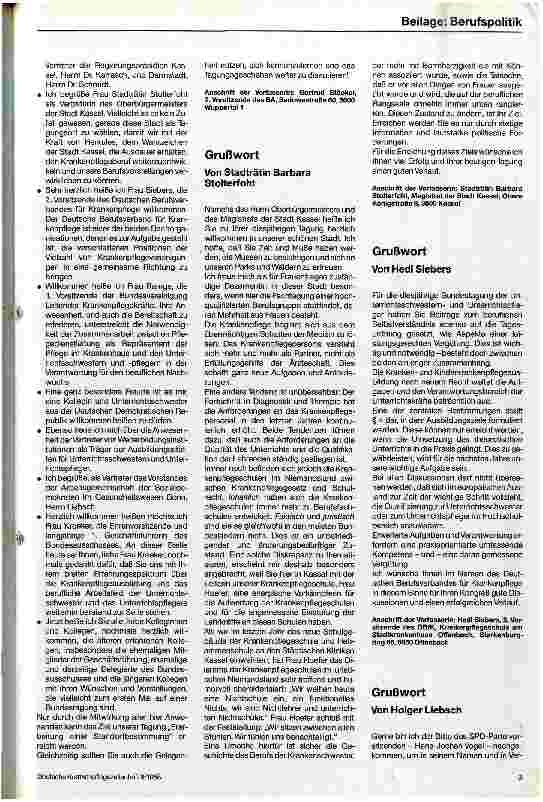 Vorschauseite 2: Grußworte, Referate und Statements der 4. Bundestagung Eröffung und Begrüßung