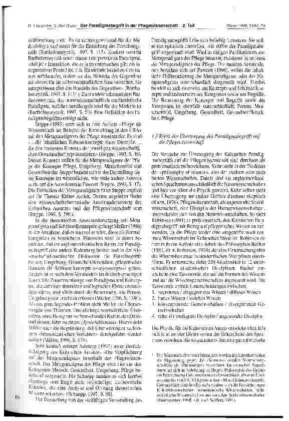 Vorschauseite 5: Der Paradigmabegriff in der Pflegewissenschaft Teil 2
