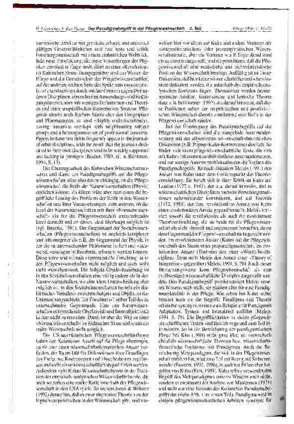 Vorschauseite 6: Der Paradigmabegriff in der Pflegewissenschaft Teil 2