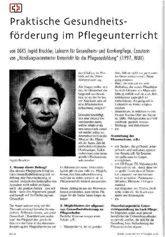 Vorschauseite 1: Praktische Gesundheitsförderung im Pflegeunterricht