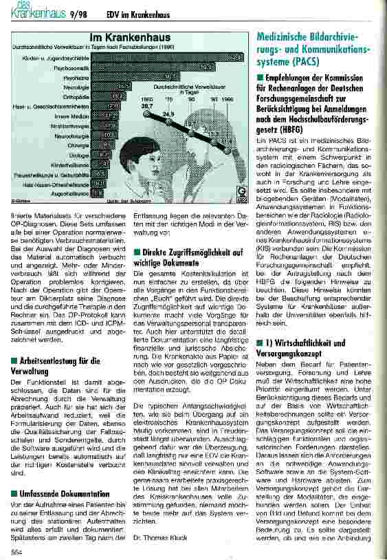 Vorschauseite 3: EDV-gestützte Datenerfassung und Dokumentation im Kreiskrankenhaus Freudenstadt