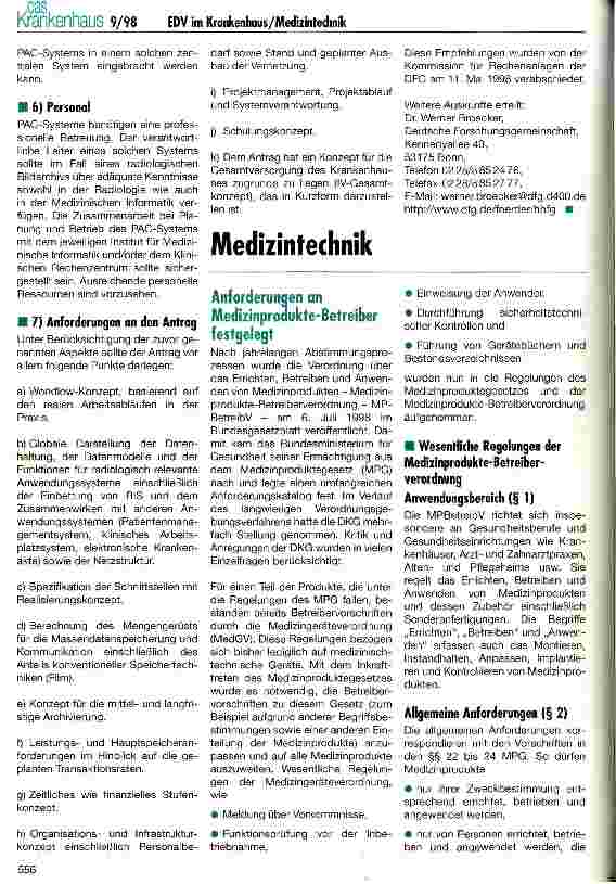 Vorschauseite 5: EDV-gestützte Datenerfassung und Dokumentation im Kreiskrankenhaus Freudenstadt