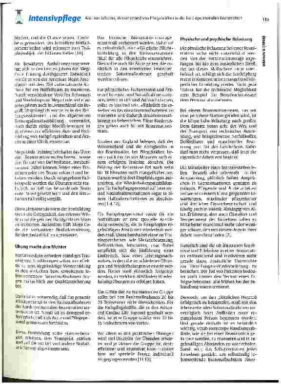 Vorschauseite 5: Wissensstand von Pflegekräften in der kardiopulmonalen Reanimation - eine Herausforderung für die Ausbildung