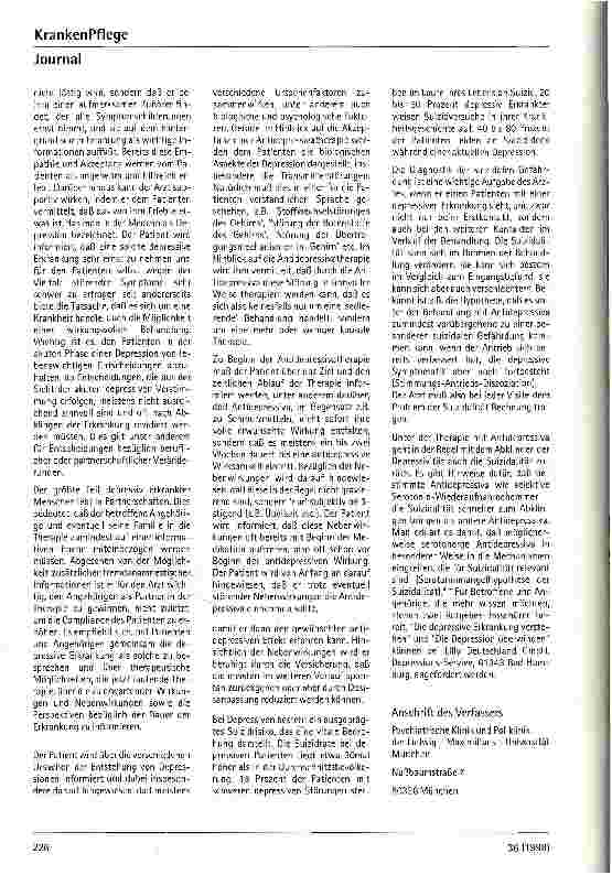 Vorschauseite 3: Wie werden Depressionen heute behandelt?