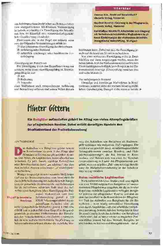 Vorschauseite 1: Hinter Gittern
