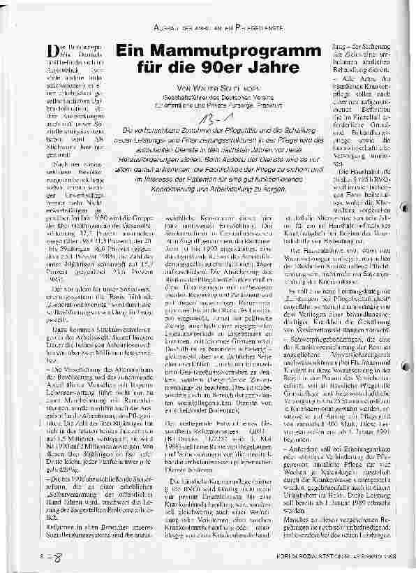 Vorschauseite 1: Ein Mammutprogramm für die 90er Jahre