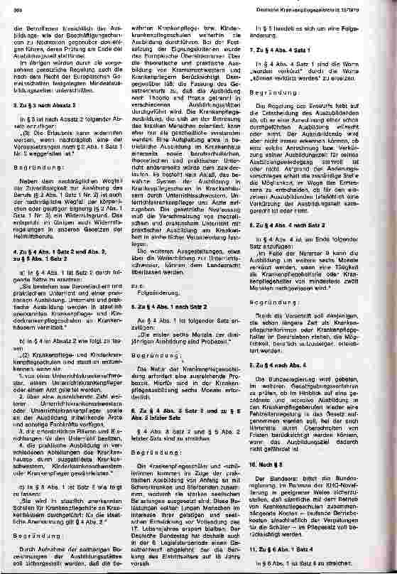 Vorschauseite 4: Diskussion um die Neuordnung der Ausbildung in den Pflegeberufen