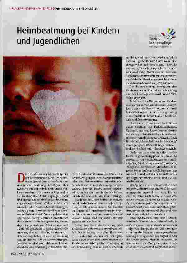 Vorschauseite 1: Heimbeatmung bei Kindern und Jugendlichen