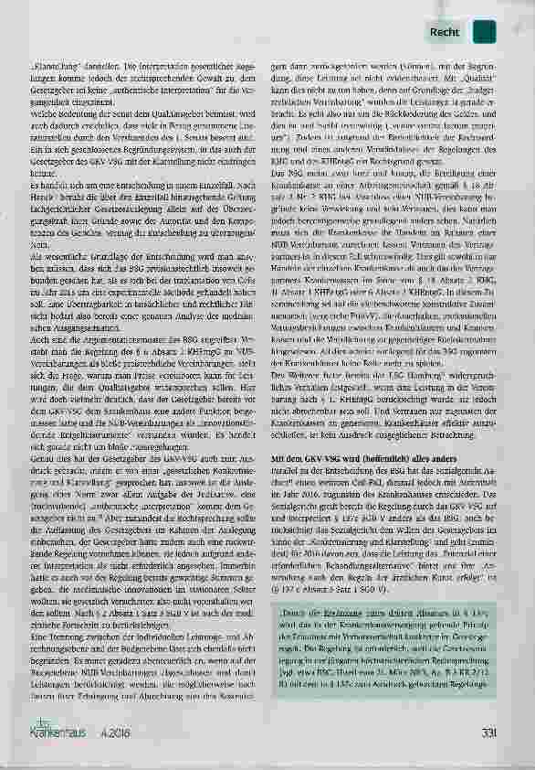 Vorschauseite 2: Coils, Qualitätsgebot, BSG und jetzt?
