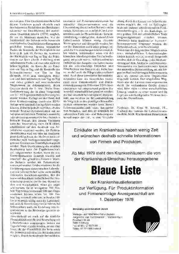 Vorschauseite 3: Rationalisierung im Krankenhauslabor