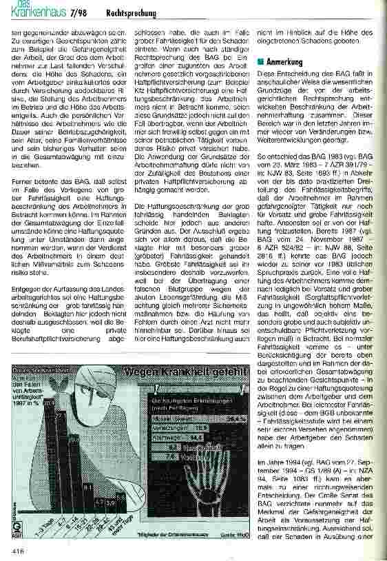 Vorschauseite 2: Arbeitnehmerhaftung im Krankenhaus