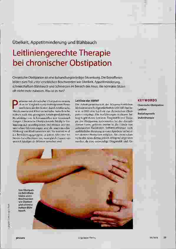 Vorschauseite 1: Leitliniengerechte Therapie bei chronischer Obstipation