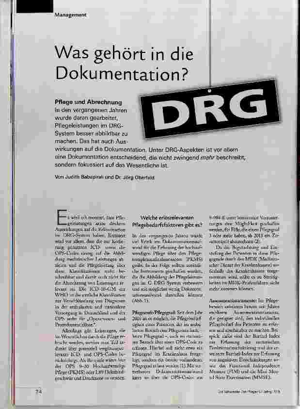Vorschauseite 1: Was gehört in die Dokumentation?