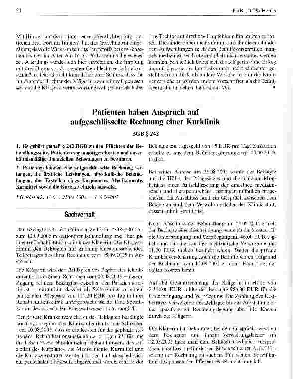 Vorschauseite 2: Kosten einer Schutzimpfung gegen Gebärmutterhalskrebs nur bis zum 18. Lebensjahr beihilfefähig