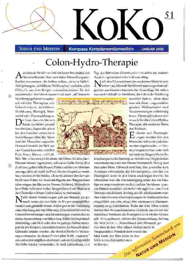 Vorschauseite 1: Colon-Hydro-Therapie