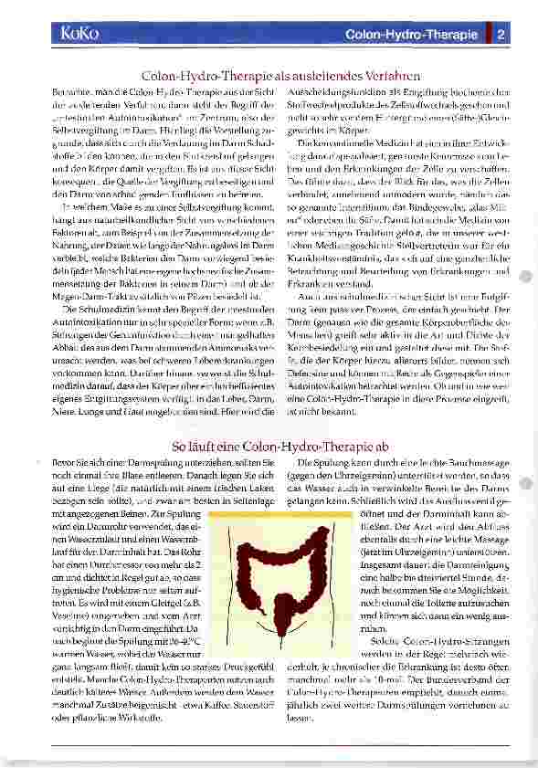 Vorschauseite 2: Colon-Hydro-Therapie